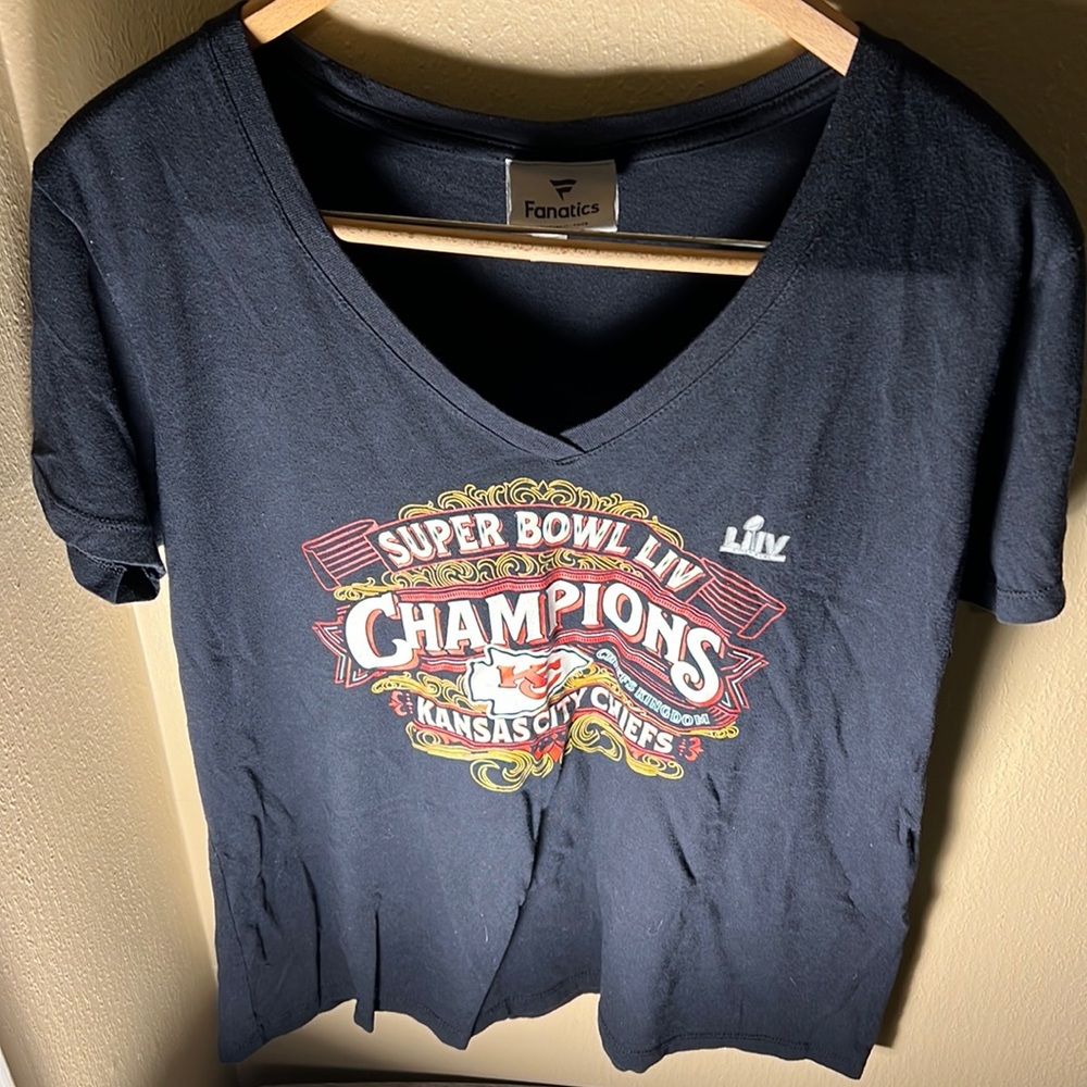 NFL Fanatics Women’s V Neck Super Bowl LIV Champions Kansas City Chiefs